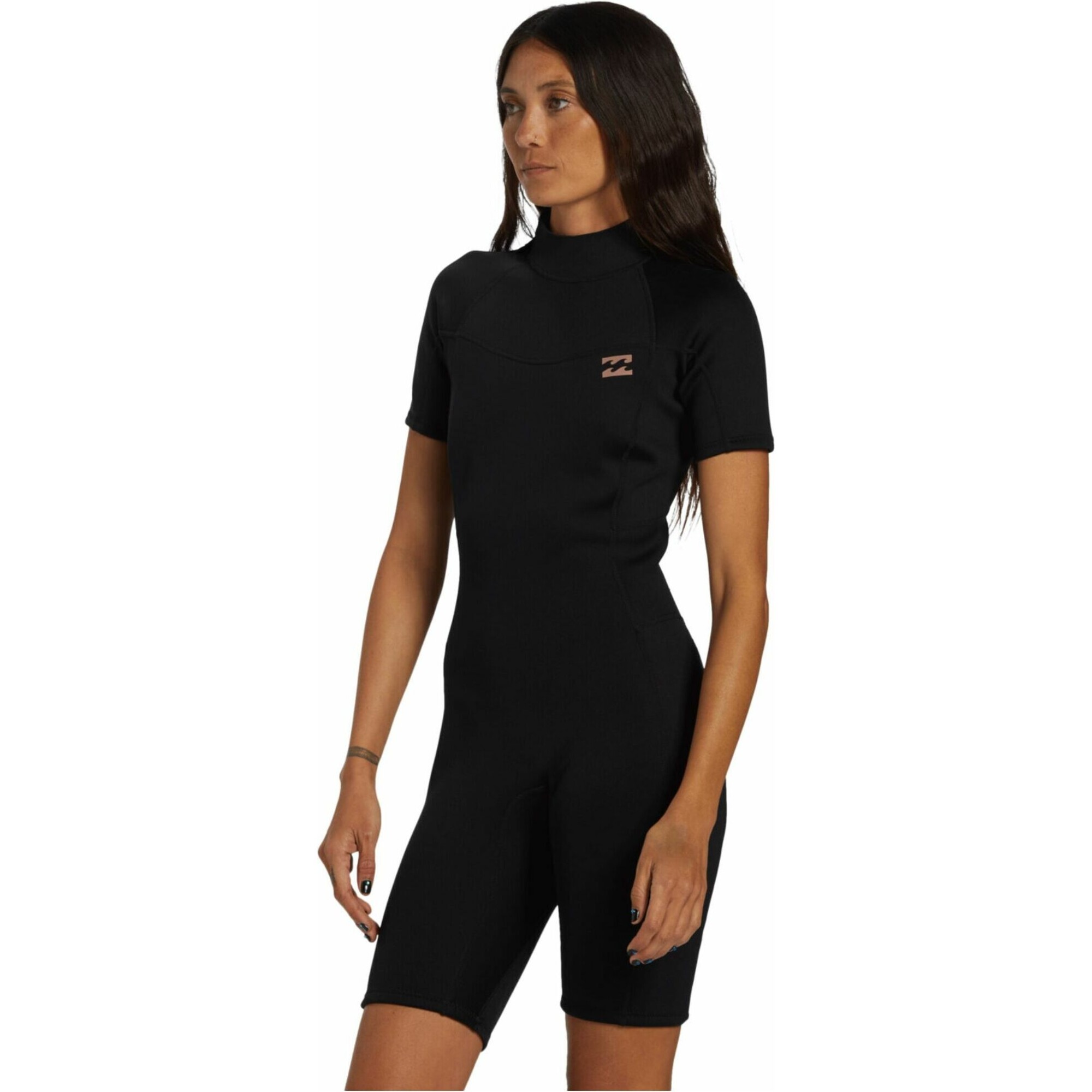 Billabong Womens Foil Mm Back Zip Shorty Wetsuit Abjw